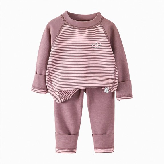 masbird Christmas Pajamas Toddler Boy Girl Kids Holiday Pajamas Set Santa PJS Children Clothes Fall Winter Sleepwear for 6-24 Months 2 3 4 5 6 7 8 9 T Children(Purple,4-5 Y)