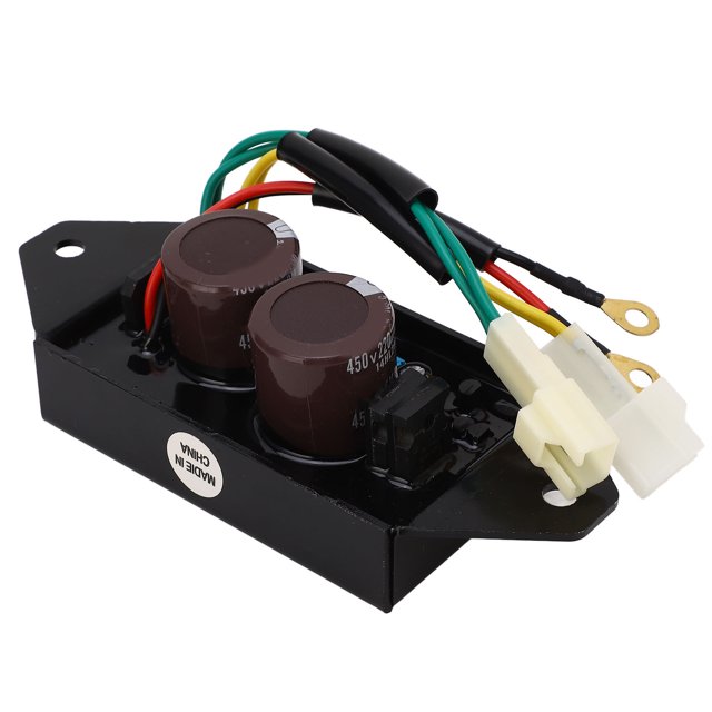 Risegun Regulador De Voltaje Automático AVR, Regulador De Voltaje De 220 V, Estabilizador De Voltaje Automático Monofásico De 6 Cables para Generador De Gasolina