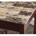 thumbnail image 3 of Linon Lancer 3-Piece Transitional Indoor Tavern Set, Espresso/Faux Marble/Black Vinyl, 3 of 12