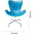 thumbnail image 2 of 1:6 Doll House Miniature Plastic Chair DIY Simulation Arm Swivel Chair (green) 2 Pcs, 2 of 5