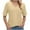Beige, variant on vigerkar Summer Tops for Women 2025 Women Casual Fashion Solid Color V Neck Short Sleeved T Shirt Basic Beige, L