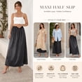 thumbnail image 6 of Women's Soft Satin Half Slip - Lace Long Underskirt for Under Dresses, Comfortable and Elegant, 6 of 8