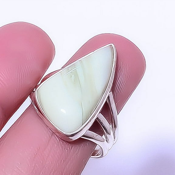 Serpentine 925 Sterling Silver Ring Size 9|Handmade Ring, Gift for her, Green Ring, Gemstone Silver Jewelry