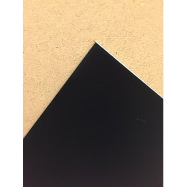 5 pack- BLACK POLYSTYRENE, .020" Thick  12" x 24" PLASTIC SHEET STYRENE