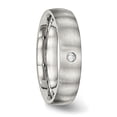 thumbnail image 5 of Chisel Stainless Steel Brushed with CZ Half Round 5.5mm Band, 5 of 8