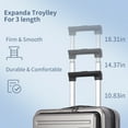 thumbnail image 4 of TydeCkare 2 Piece 20/28 Inch ABS+PC  Luggage Sets Lightweight with TSA Lock & Spinner Silent Wheels, Gray, 4 of 8
