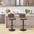 thumbnail image 2 of HOMCOM Bar Stools Set of 2, Adjustable Swivel Counter Height Barstools, 2 of 10