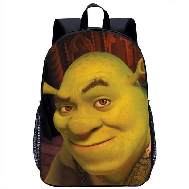 Shrek-mochila escolar con estampado de dibujos animados para niños y niñas, bolsa de viaje para ordenador portátil de 17 pulgadas, temporada escolar