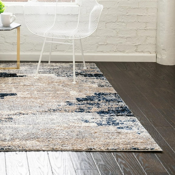 Unique Loom Tucson Collection Area Rug - Sabino (8' Square Gray/Black)