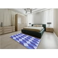 thumbnail image 5 of Ahgly Company Machine Washable Indoor Square Transitional LightSkyBlue Area Rugs, 3' Square, 5 of 7