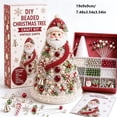 thumbnail image 2 of TTJ DIY Beaded Christmas Tree Kit, Handmade Jewelry Style Christmas Tree Craft Set With Beads And Ornaments, Creative Holiday Art Project For Adults, Home Office Decor And Gift (A), 2 of 6