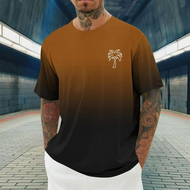 Tops para hombre, blusas y camisas de cuello redondo y manga corta para hombre, blusas casuales de moda para hombre, blusas deportivas de cuello redondo y manga corta, blusas de poliéster para hombre