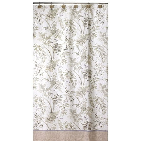 Gingko Shower Curtain With Coordinating Hooks