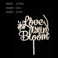 thumbnail image 2 of Cake Topper Love is in Bloom Mirror Wood Wildflower, 2 of 5