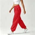 thumbnail image 5 of Yutgune Baggy Sweatpants Women High Waist Drawstring Ribbed Cuff Womens Sweatpants with Pockets, 5 of 9