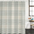 thumbnail image 2 of Buffalo Plaid Bathroom Shower Curtains with 12 Hooks Polyester Waterproof Shower Curtain for Stalls and Bathtubs Slate Blue Grey Farmhouse Gingham Striped Decorative Bathroom Curtain 36x72 Inches, 2 of 9