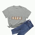 thumbnail image 4 of Godom Halloween T-Shirt for Women Cute Ghost Graphic Tee Short Sleeve Casual Fall Tops, 4 of 6