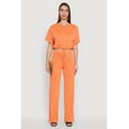 thumbnail image 2 of Womens Daisy High Waisted Wide Leg Brushed Knit Pants, 2 of 4