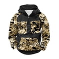 thumbnail image 2 of Zylanna Men's Hooded Sweatshirts with Pockets, Half-Zip Camouflage Casual Soft & Warm Sport Hoodies Pullover for Men Black, 2 of 3