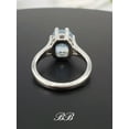 thumbnail image 2 of 10x8mm Blue Crushed Ice, Elongated Cushion Cut, 8-Prong Solitaire Statement Ring, 5A Cubic Zirconia, Sterling Silver, Made to Order, 2 of 5
