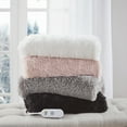 thumbnail image 5 of Serta Shaggy Faux Fur Electric Throw 1-Piece Fast Heating Heated Blanket in Sweet pink, 50x60", 5 of 5
