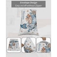thumbnail image 6 of Blue Gnomes Christmas Pillow Cases Standard Size Set of 2 - Microfiber Bed Throw Pillow Covers, Xmas Gifts Snowflake Pine Cones Decorative Lumbar Pillow Cover with Envelope Closure for Sofa 20"x26", 6 of 6