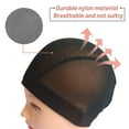 thumbnail image 4 of 10 PACK Wig Caps for Wig Making - Stretchable Dome Mesh Wig Caps for Women Lace Front Wig（Black） (10pcs), 4 of 5