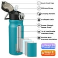 thumbnail image 6 of BJPKPK 18oz Stainless Steel Water Bottle with Straw, Insulated Water Bottle with Leak Proof Lid, Laguna, 6 of 7