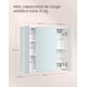 thumbnail image 3 of Mueble de Baño con Espejo, Armario de Pared Moderno con Estante Ajustable y 3 Puertas, Almacenamiento, Blanco, 3 of 5