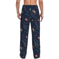 thumbnail image 7 of Salouo Cartoon Space Planets Print Pajama Pants for Men, Lounge Pants Elastic Waistband Casual Men's sleepwear Loungewear Sleep Pajama Pant -Small, 7 of 7
