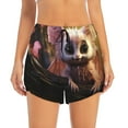 thumbnail image 2 of Vsdgher Adorable Fluffy Bat Athletic Shorts for Women, Women's Running Double Layer Shorts, High Waisted Yoga Shorts, Workout Athletic Shorts-Small, 2 of 7