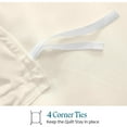 thumbnail image 4 of Premium Pima Cotton 3-Piece Duvet Cover Set – 800 Thread Count Luxury Bedding, Oversized King 120"x 98" - Ivory, 4 of 4