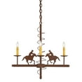 thumbnail image 2 of Meyda Tiffany 163306 Cowboy 4 Light 26" Wide Taper Candle Style Chandelier - Rust, 2 of 5