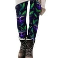 thumbnail image 4 of Hvot&aat Women Mardi Gras Leggings Stretch High Waisted Yoga Pants Sparkly Printed Carnival Party Pant, 4 of 5