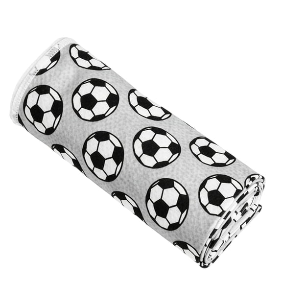 Btomtd Soccer Print Cooling Sports Towels, Breathable Fast Dry Athletic Towels, Sports Hand Towels for Soccer and Workout, Size 39.4" x 11.8", Gray