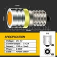 thumbnail image 2 of Ruiandsion E10 Light Bulb 3V Yellow Flashlight Bulb Screw in LED Lights Bedroom Light Bulbs 4-Pack, 2 of 7