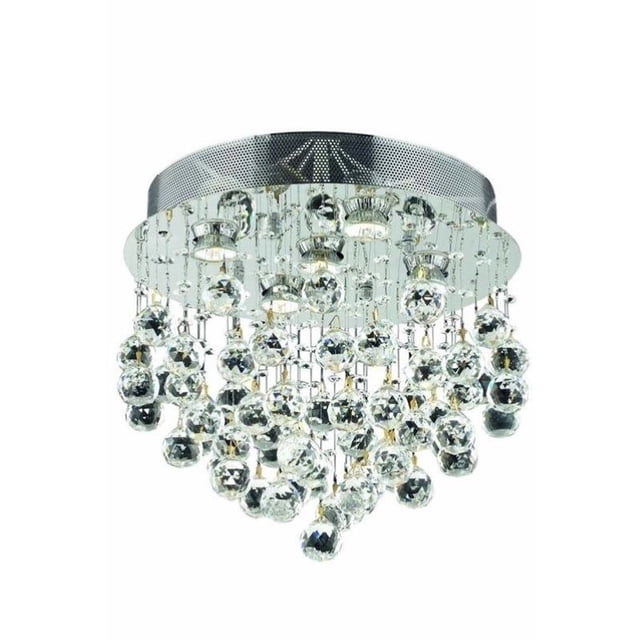 Elegant Lighting Galaxy 16" 5 Light Royal Crystal Flush Mount