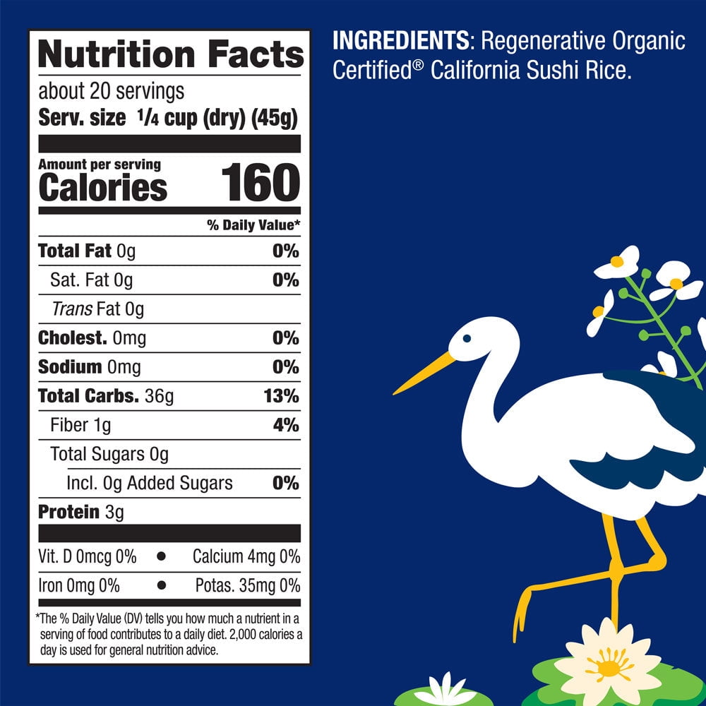 Pack of 6, Lundberg Family Farms Regenerative Organic Certified Sushi Rice, 32 oz