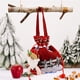 thumbnail image 3 of mfyjkho Bolsa para botella de vino de Papá Noel, saco de regalo de lino para medias navideñas, decoración para fiestas navideñas, juego de 1, 3 of 4