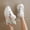 Green, variant on Color Matching Mesh Sneakers for Women, Lace Up Breathable Casual Sports Shoes, Thick Bottom Low Top Running Shoes, Women Shoes