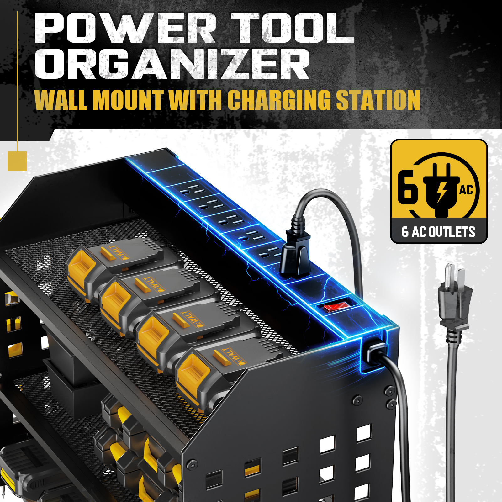 Sunally Power Tool Organizer with Charging Station, 3-Tier photo 7