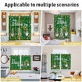 thumbnail image 5 of St Patrick's Day Kitchen Curtains Window Panels, Lucky Gnomes Shamrock Balloon Green Plaid Insulated Window Treatment Curtain, Grommet Curtains for Bedroom/Living Room/Bathroom, 2 Piece 52"Wx72"L, 5 of 8