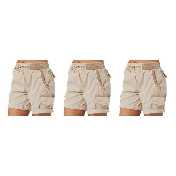 Qarigey Pantalones Cargo para mujer, pantalones cortos con bolsillos, cintura holgada, pantalones de verano, ropa de calle informal cómoda, Type1 NO1