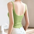 thumbnail image 6 of Levmjia Women Sports Cami Top Soft Breathable Solid Color Removable Chest Pads Adjustable Thin Straps Slim Fit Yoga Fitness Daily Summer Outdoor Outfits, 6 of 9