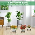 thumbnail image 6 of 5 Pack Metal Plant Stand for Outdoor Indoor Heavy Duty Flower Pot Stands Round Plant Shelf Black, 6 of 6