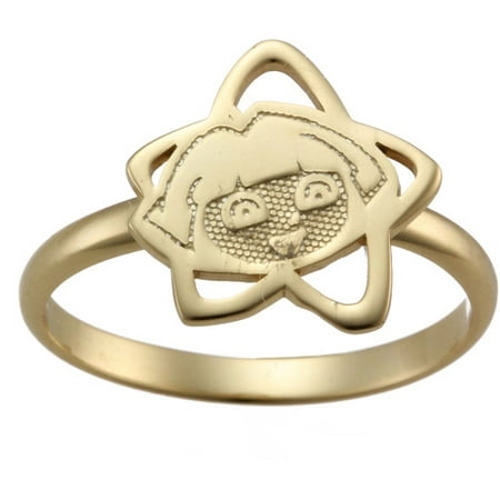 Nickelodeon Ss 18kt Gold Plated Dora Ring