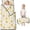 Chick and Egg Yellow Pattern, variant on Rooster and Chick Cream Pattern Teens Toddler Nap Mat with Pillow, Sleeping Mat Bag for Preschool Daycare 59"x22"