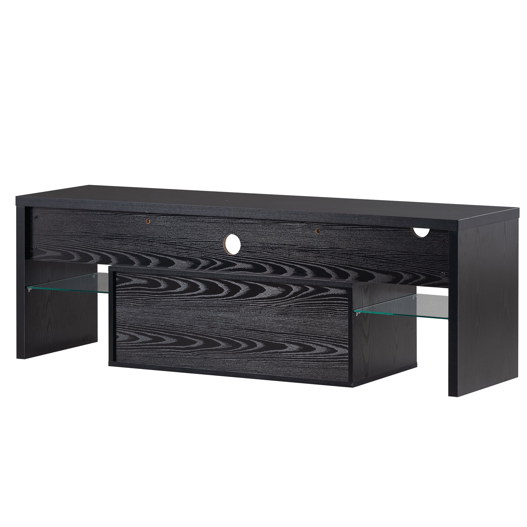 Yardi Yard Mid-Century Wood LED TV Stand for TVs up to 65", Black Yardi Yard Mid-Century Wood LED TV Stand for TVs up to 65", Black