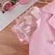 thumbnail image 5 of Odeerbi 3-9 Años Trajes de Verano Para Niñas Camisola de Algodón Pantalones Cortos Chaqueta Blazer Trajes Chaqueta Con Solapa de Muesca Conjunto de Tres Piezas, 5 of 9
