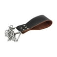 thumbnail image 4 of Correa de carga con mancuernas, correa para dominadas con cadena de hierro, PU resistente para levantamiento de pesas, cinturón de pesas para mujeres, Negro, 4 of 8